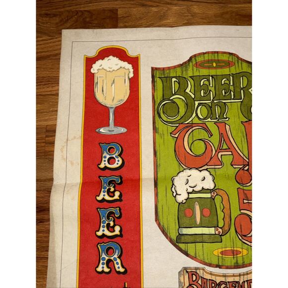 Vintage Old Fashioned Beer Signs 16 x 20” felt banner Wall Decor - Picture 3 of 6